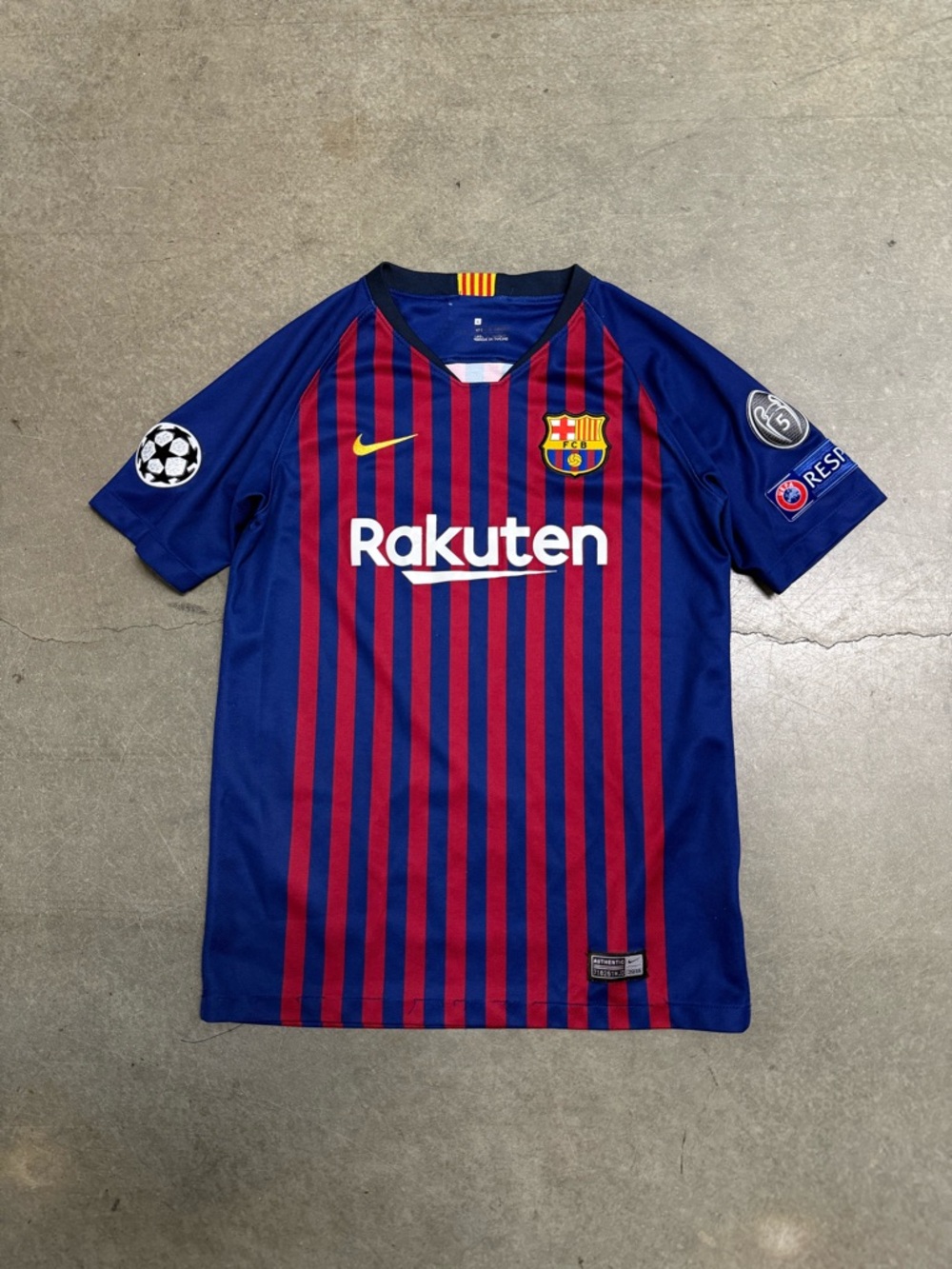 2018-19 FC Barcelona Nike Football Soccer Home Youth Jersey Size Large